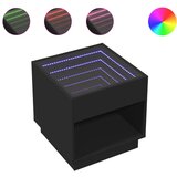 Maison Chic Klubska mizica - kavna mizica - Nizka mizica z neskončnimi LED črna 50x50x50 cm, (21752205) Cene