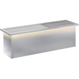  Vrtna posuda za sadnju s LED svjetlom Srebrna 30 x 100 x 30 cm | shoptok.hr