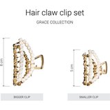 Notino Grace Collection Faux pearl hair claw clips kopča za kosu 2 kom | shoptok.hr