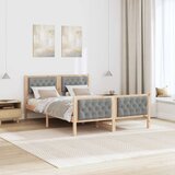  Krevetna konstrukcija s uzglavljem Svijetlo siva 140 x 200 cm | shoptok.hr