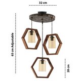 Opviq Luster Hexagon Triple Dark G Glass | Eponuda.com