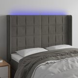  LED uzglavlje tamnosivo 147x16x118/128 cm baršunasto | Eponuda.com