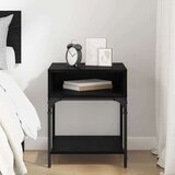 vidaXL Noćni ormarić Crni hrast 40 x 40 x 50 cm Konstruirano drvo | shoptok.hr