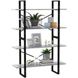 vidaXL Knjižna omara 4-nadstropna betonsko siva 100x30x140 cm | Shoptok.si