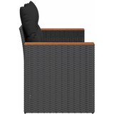  Vrtna sofa s jastucima za 2 osobe, crna, poli ratan | shoptok.hr