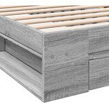 vidaXL Okvir za krevet s ladicom boja hrasta 100x200 cm drveni | shoptok.hr