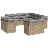  11-dijelni set vrtnih sofa od poliratana s jastucima bež | shoptok.hr