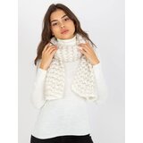 Fashion Hunters Women's white and ecru knitted scarf Cene