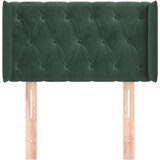  Uzglavlje s ušima tamnozeleno 83x16x78/88 cm baršunasto | shoptok.hr