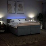  Krevet s oprugama i madracem tamnosivi 200 x 200 cm od tkanine | shoptok.hr