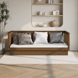 The Living Store Dnevna postelja medeno rjava 90x200 cm trdna borovina - Dnevna Postelja, (21508749) Cene