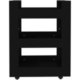  Kuhinjska kolica crna 60 x 45 x 80 cm od konstruiranog drva | shoptok.hr