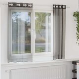 vidaXL Voile zavjese s ušicama 2 kom crne 140x175 cm Cijene
