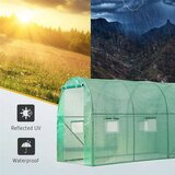  Vrtni tunelski staklenik 6 × 3 × 2 m, 18 m², s metalnom konstrukcijom i UV-otpornom folijom | shoptok.hr