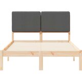  Krevetni okvir s tapiciranim uzglavljem Tamno siva 135 x 190 cm | shoptok.hr