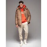 Ombre Men's jacquard patterned puffer jacket-brown | shoptok.hr