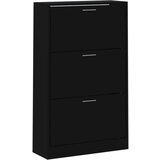 Ormarić Omarica za čevlje črna 63x24x103 cm inženirski les, (20809470) | Shoptok.si