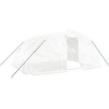  Staklenik s čeličnim okvirom Bijeli 20 m² 5x4x2,3 m | shoptok.hr