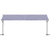  Samostojeća tenda plavo-bijela 600 x 300 cm od tkanine i čelika | shoptok.hr