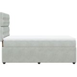 Box spring krevet s madracem svjetlosivi 80 x 200 cm baršunasti | shoptok.hr