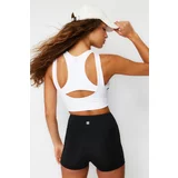 Trendyol White Back Reflector Print Detailed Supported/Shaping Knitted Sports Bra