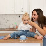 Baboo Silicone Bowl silikonska zdjelica s vakuumskim držačem Blue Haze, 6m+ 1 kom | shoptok.hr
