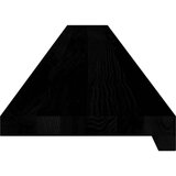  Okenske police 2 kosa temno rjava 160x20x2 cm trdna hrastovina | Shoptok.si
