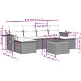  7-dijelni set vrtnih sofa sivi od poliratana | shoptok.hr