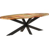  Blagovaonski stol 240 x 100 x 75 cm masivno obnovljeno drvo | shoptok.hr