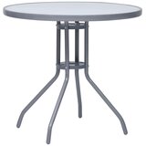  Vrtni stol svjetlosivi 80 cm od čelika i stakla | shoptok.hr