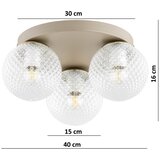 Brilagi Plafonsko svetlo STELLA 3xE27/60W/230V, prečnik 35 cm, bež/zlatna | Eponuda.com