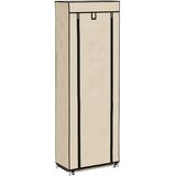 Ormarić za cipele s pokrovom od tkanine 57 x 29 x 162 cm krem | Eponuda.ba
