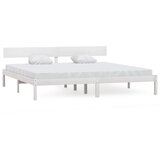 The Living Store Posteljni okvir bel iz trdne borovine 180x200 cm - Posteljni Okvir, (21532112) | Shoptok.si