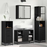 VidaXL set namještaja za kupaonicu 3 pcs crni hrast 80 x 33 x 60 cm VidaXL set namještaja za kupaonicu 3 pcs crni hrast 80 x 33 x 60 cm Slike