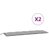  Jastuci za vrtnu klupu 2 kom sivo 180x50x7cm tkanine Oxford | shoptok.hr