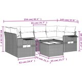  7-dijelni set vrtnih sofa svjetlosivi od poliratana | shoptok.hr