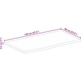 Stolna ploča 120x60x2,5 cm masivno drvo manga sa živim rubom | shoptok.hr
