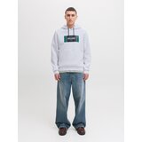 Jack & Jones Sweater majica 'JJHAYATO' tamno plava / tamno zelena / bijela melange | shoptok.hr