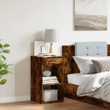  Noćni ormarić boja hrasta 35x34x65 cm od konstruiranog drva | Eponuda.com