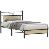 vidaXL Posteljni okvir brez vzmetnice hrast 100x200 cm inženirski les | Shoptok.si