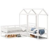 vidaXL Set dnevnog kreveta i klupe s krovom bijeli 90x200 cm borovina Cijene