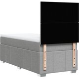  Krevet s oprugama i madracem svjetlosivi 100x200 cm od tkanine | shoptok.hr