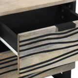 Noćni ormarići s ladicama Bijela i crna 40 x 33.5 x 46 cm | shoptok.hr