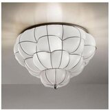  siru - plafonska svetiljka pouff 3xE27/60W/230V hrom/bela, venecijansko staklo | Eponuda.com