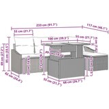  6-dijelni vrtni set kauča s jastučićima siva poli ratan | shoptok.hr