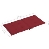  Jastuci za vrtne stolice 6 kom boja vina 100x50x3 cm od tkanine | shoptok.hr