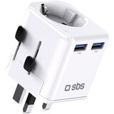 Sbs 2XUSB-A POTOVALNI ADAPTER ZA EVROPSKO POLNJENJE UNIVERZALNO NAPAJALNIK, (5000261393) Cene
