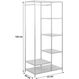 Actona Črna garderobna omara iz hrastovega lesa Seaford | Shoptok.si