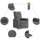  Masažni naslonjač od tkanine tamnosivi | shoptok.hr