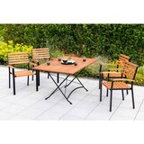 Gardenson VRTNA GARNITURA SCHLOSSGARTEN jeklo naravne barve, črna | Shoptok.si
